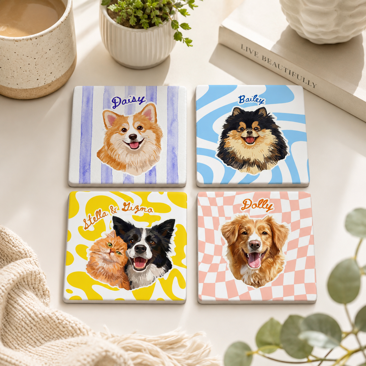 Custom Pet Photo Ceramic Coaster, Personalized Dog Cat Portrait Coaster, Dog Mom Cat Mom Gift, Pet Memorial Pet Lover Gift edb3652f-1da5-4d3a-ac89-cbbfbc2b8e6e-1.png