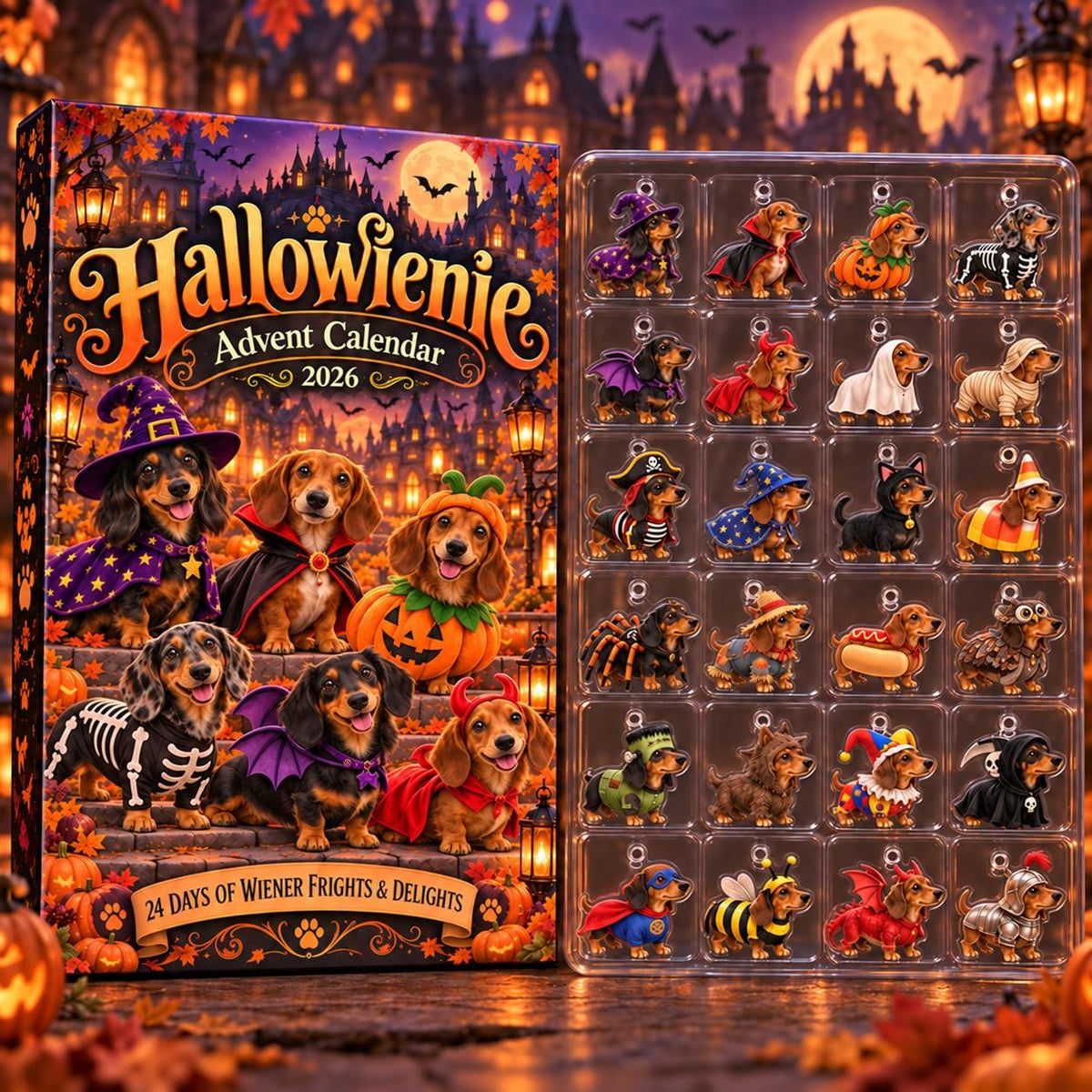Hallowienie Dachshund Advent Calendar, 24 Halloween Costume Dog Charms, Wiener Dog Countdown Gift, Cute Doxie Halloween Decor edc0e041-64e5-490f-b747-3c1ef48f0e0d-il_fullxfull.8575046334_aoix.jpg