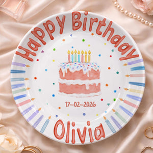 Personalized Birthday Plate Custom Name, Happy Birthday Ceramic Keepsake Gift, Kids Party Decor, Unique Birthday Gift for All Ages edce2ef3-4812-4358-bd29-5f2933536150-5.jpg