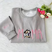 Mama Embroidered Shirt Custom With Favorite Photos Mother's Gift, Family Gift