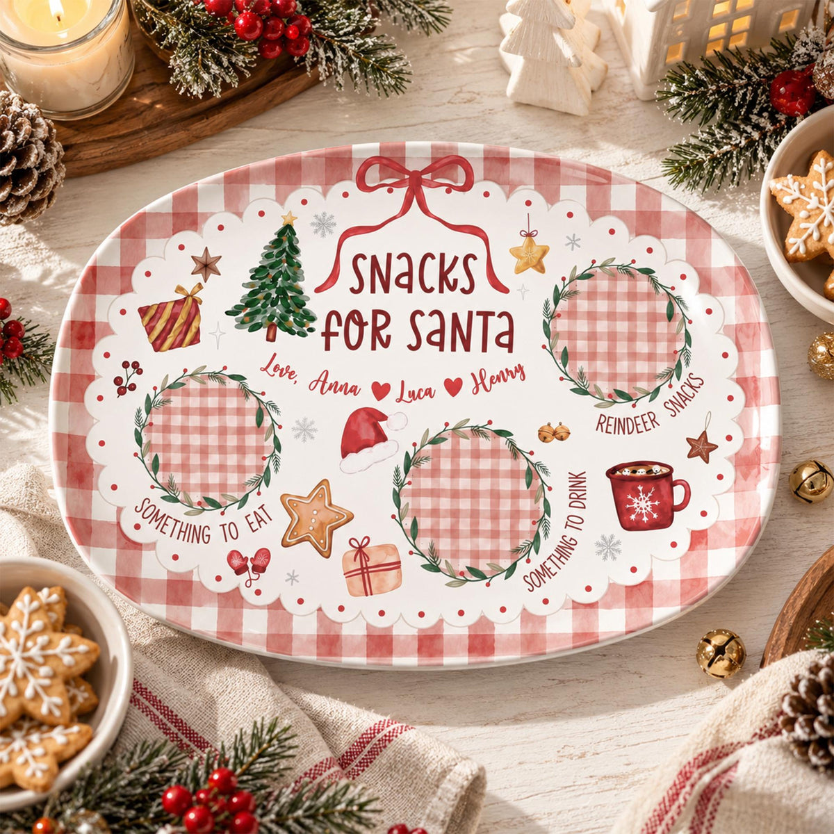 Custom Name Santa Cookie Plate, Cookies for Santa Platter, Personalized Holiday Christmas Plate for Family, Christmas Gift ee1b7519-fc1d-4d3d-9b4f-9536b4376a75-4.jpg