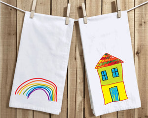 Personalized Kitchen Tea Towel With Child's Own Drawing, Design Your Own, Grandma Gift, Mother Gift, Gift for Teacher, Grandmother Mom Gift ee336c84-d3a2-41e5-93c0-97b3d52c3dcf-tuutty-3-.webp