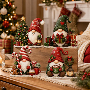 Christmas Gnome Wooden Block Set, Holiday Shelf Sitter Decor, Cute Santa Gnome Tabletop Signs, Rustic Christmas Home Decoration ee4e5f2a-a661-40d7-ab61-d60248c9f537-1.jpg