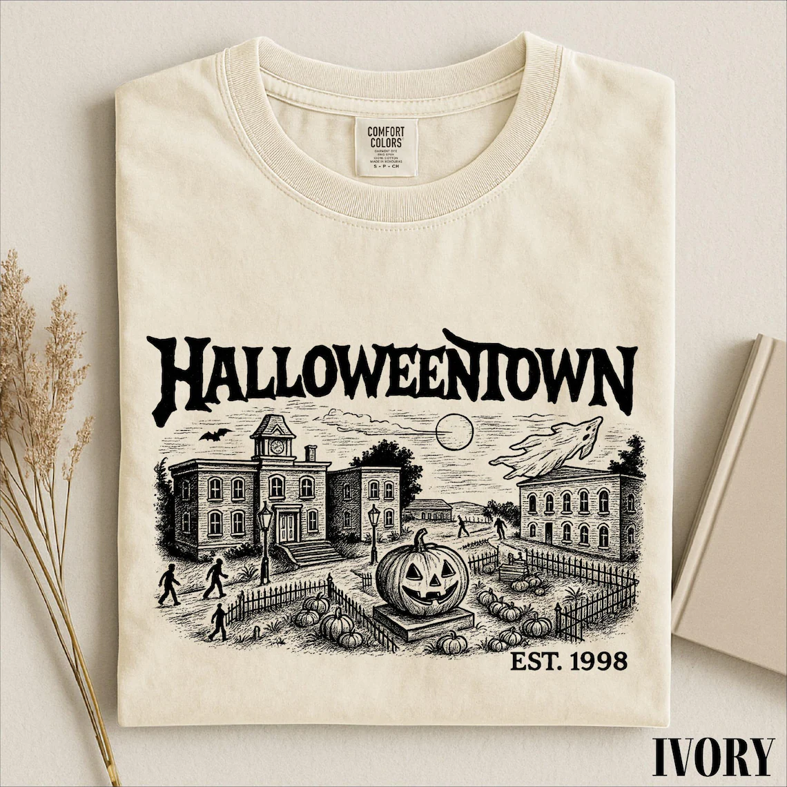 Halloweentown Comfort Colors Shirt, Spooky Town Graphic Tee, Haunted Retro Humor Top, October Halloween Gift Shirt for Seasonal Lovers ee75d8be-5685-4d23-aa6f-3615a812830d-8_converted.png