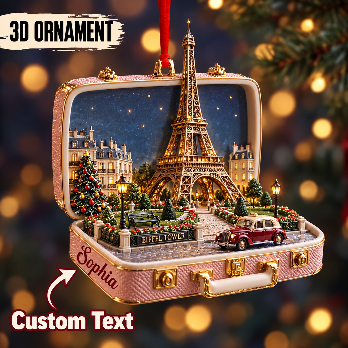Personalized Eiffel Tower 3D Suitcase Christmas Ornament – Paris Travel Souvenir & Gift for Paris Lovers ee91d790-2cef-4dbd-a8f5-9c82adcc6303-Personalized-3D-Eiffel-Tower-suitcase-ornament.png
