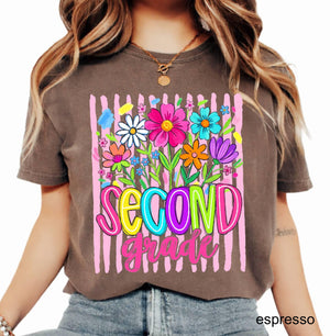 Comfort Colors Teacher Team Striped Back To School Shirts, Wildflower Level Grade T-shirt, Teacher Gift, Pre-K First Grade Kindergarten Tee eea45e8a-f65b-4650-a158-70d4ef3dcd9c-7.jpg