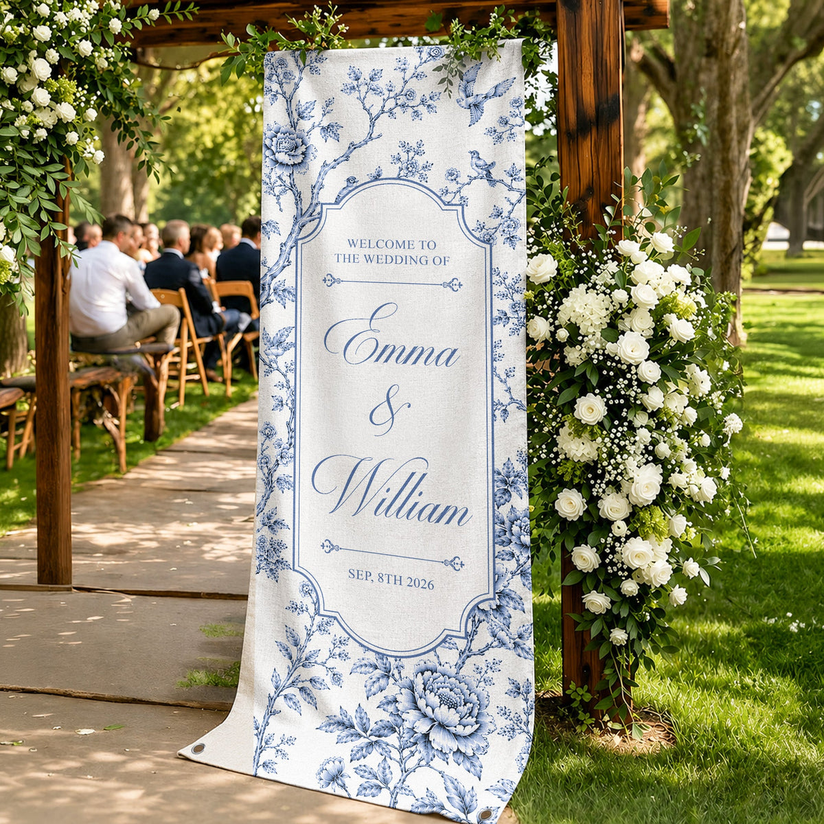 Custom Toile De Jouy Wedding Sign - Personalized Welcome Sign - Wedding Decoration eeb1c28c-eb8a-4ff5-85ee-54a8632ee9c6-5.jpg