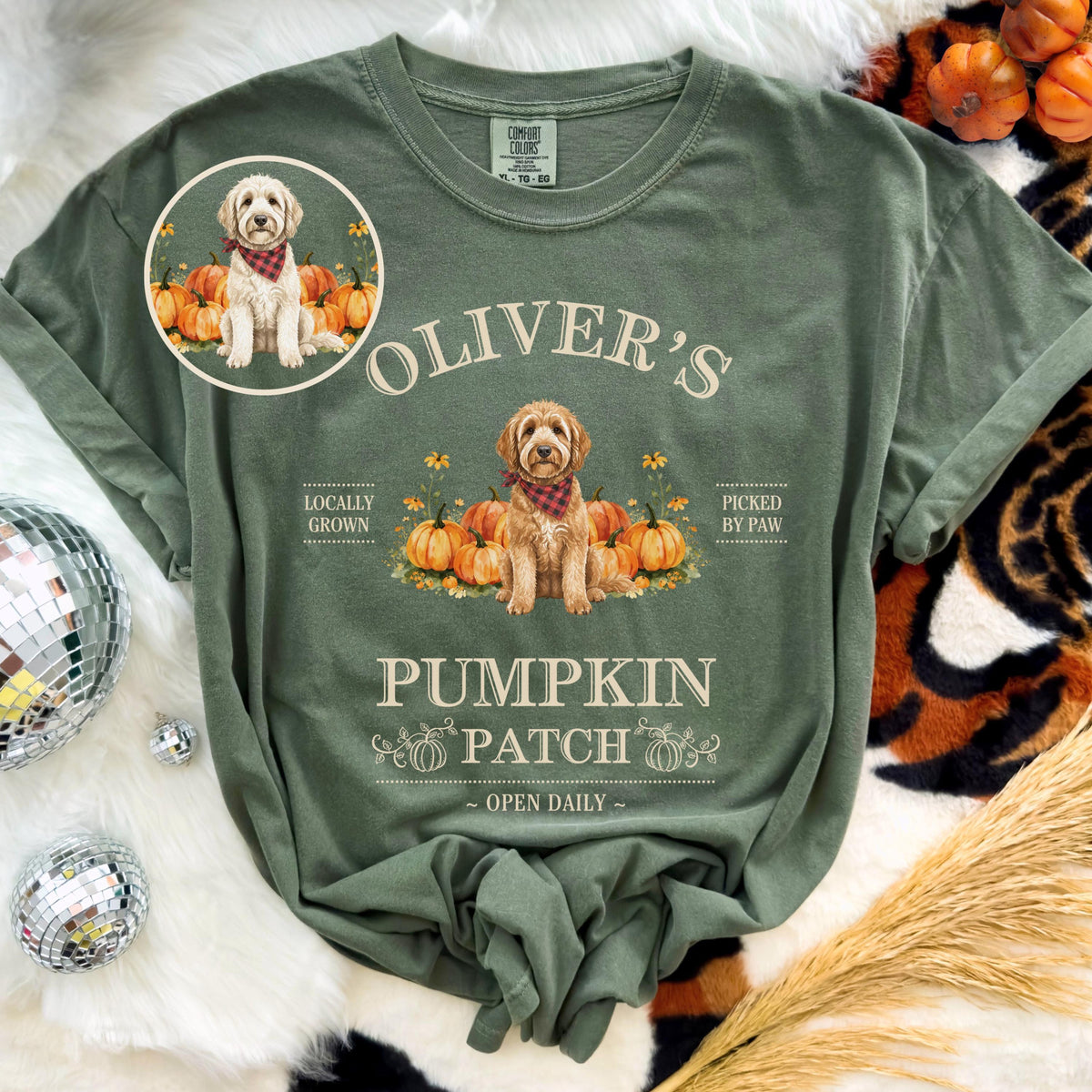 Goldendoodle Fall Shirt, Goldendoodle Tee, Halloween Dog T-Shirt, Custom Pumpkin Patch Tshirt, Dog Mom Gift, Fall Dogs, Goldendoodle Lover eeb65181-941b-47ed-b0ec-595179f2782f-1.jpg