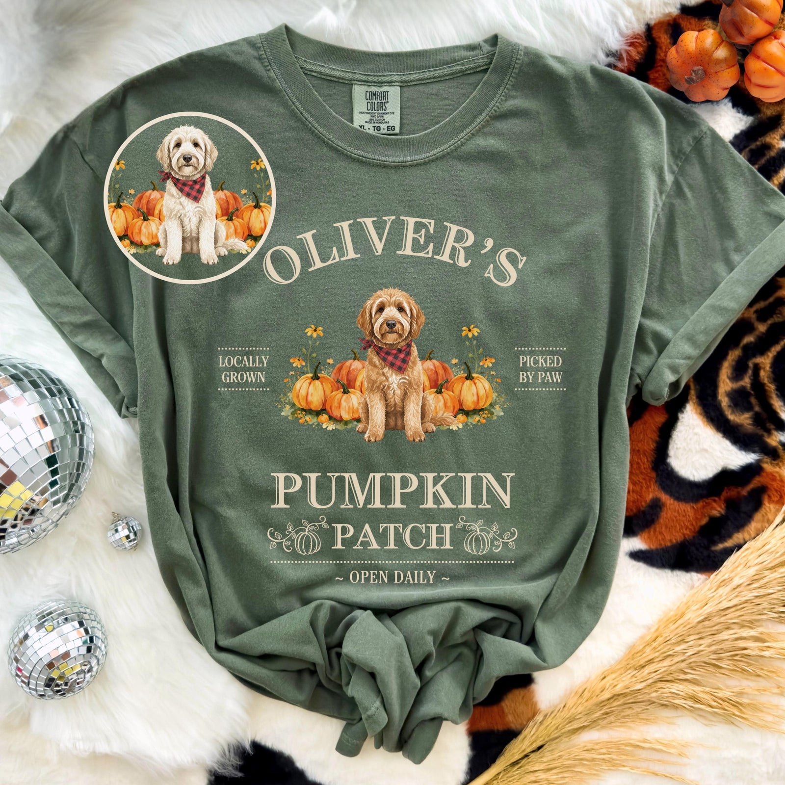 Goldendoodle Fall Shirt, Goldendoodle Tee, Halloween Dog T-Shirt, Custom Pumpkin Patch Tshirt, Dog Mom Gift, Fall Dogs, Goldendoodle Lover eeb65181-941b-47ed-b0ec-595179f2782f-1.jpg