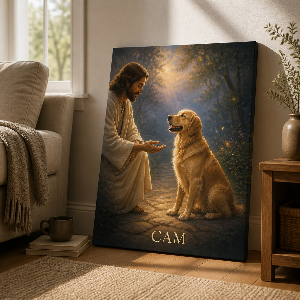 Guardian Embrace Pet Memorial Portrait Canvas - Personalized Canvas eec647e5-d28c-4305-8518-e891855eed0d.jpg