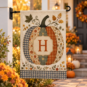 Personalized Pumpkin Garden Flag, Custom Monogram Fall Yard Decor, Patchwork Autumn Flag eec65101-9b8b-4324-a3ce-a582d1d0c74b-fgg-2-.png