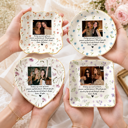 Personalized Photo Ring Dish: Bridesmaid Proposal Favors, Gift from Bride, Besties Sister Wedding Gift, MOH Trinket Tray, Bridal Party Gift eeca3d24-a8e5-440f-b8da-1694d23ae992-banner-3.png