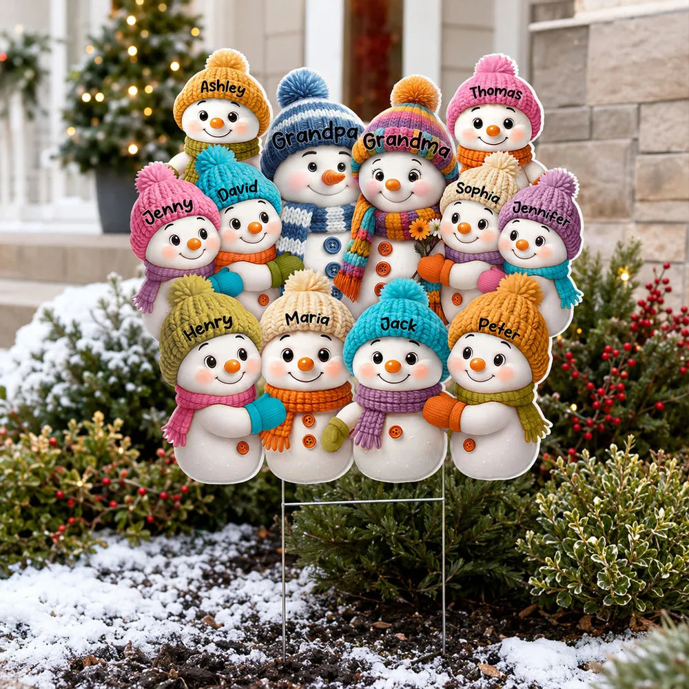 Christmas Snowman Grandpa Grandma Grandparents Grandkids - Personalized Yard Sign - Christmas Decor For Grandparents eed1c648-12f6-4027-9d74-6dbe0ece3b35-5.webp
