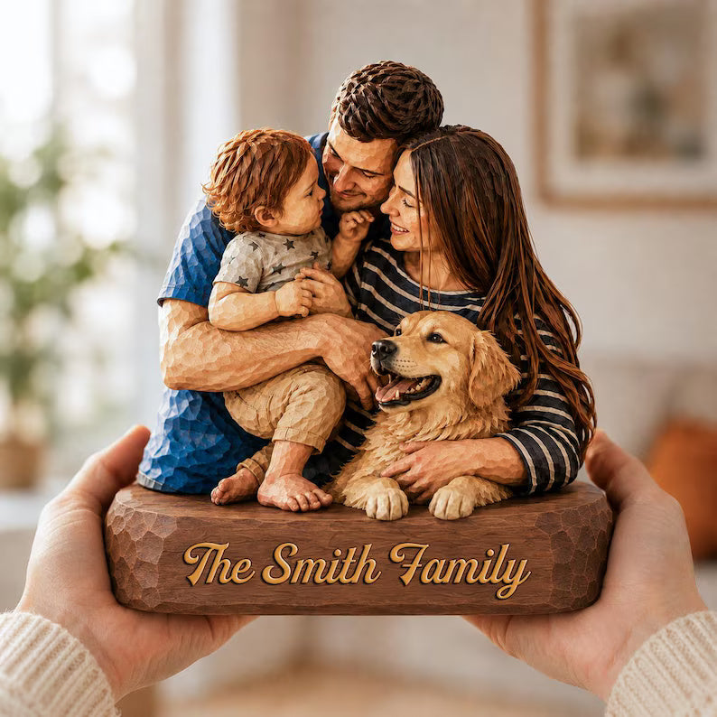 Custom Brothers & Sisters Portrait Wooden Sign, Family Photo Plaque, 2D Sculpture Photo to Figure, Figurine from Photo eedebaee-0103-4f2b-9ab0-6d6c3505424d-cxvcbcvbcvb-2-.jpg