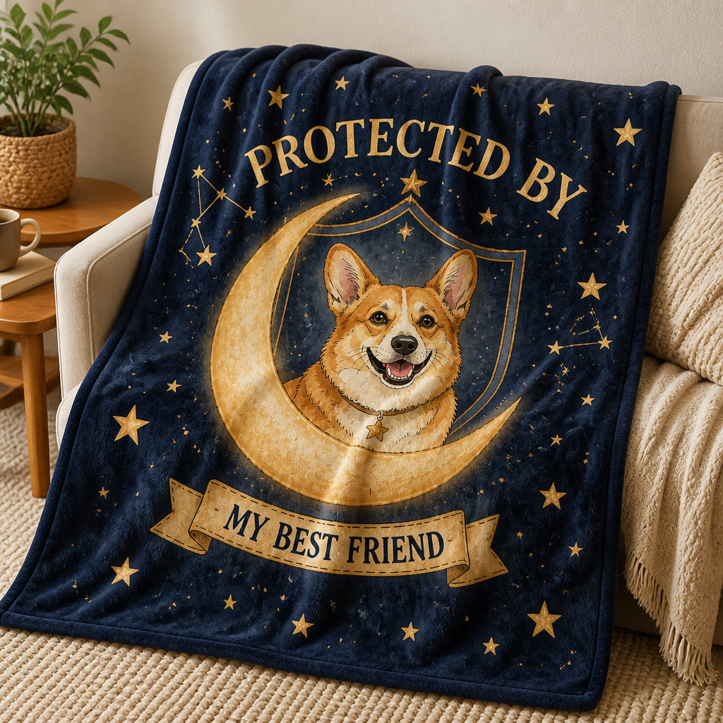 Protected By My Guardian — Custom Pet Portrait Blanket - Personalized Blanket eee35b4c-cbfb-4d08-a4a0-2a83fdbdf9b2.jpg