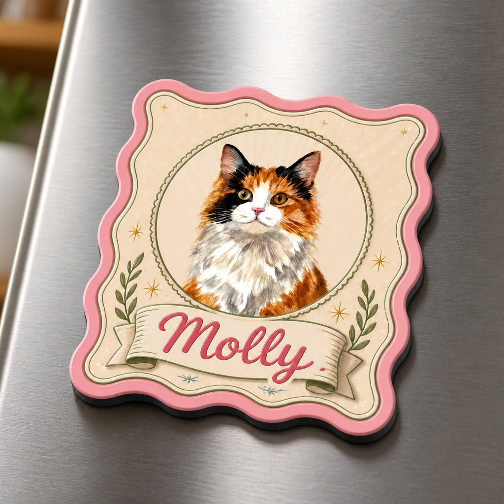 Vintage Cameo Pet Portrait Fridge Magnet - Personalized Custom Shape Fridge Magnet eeeafe72-6373-4a57-8340-49d2eb40e81e.jpg