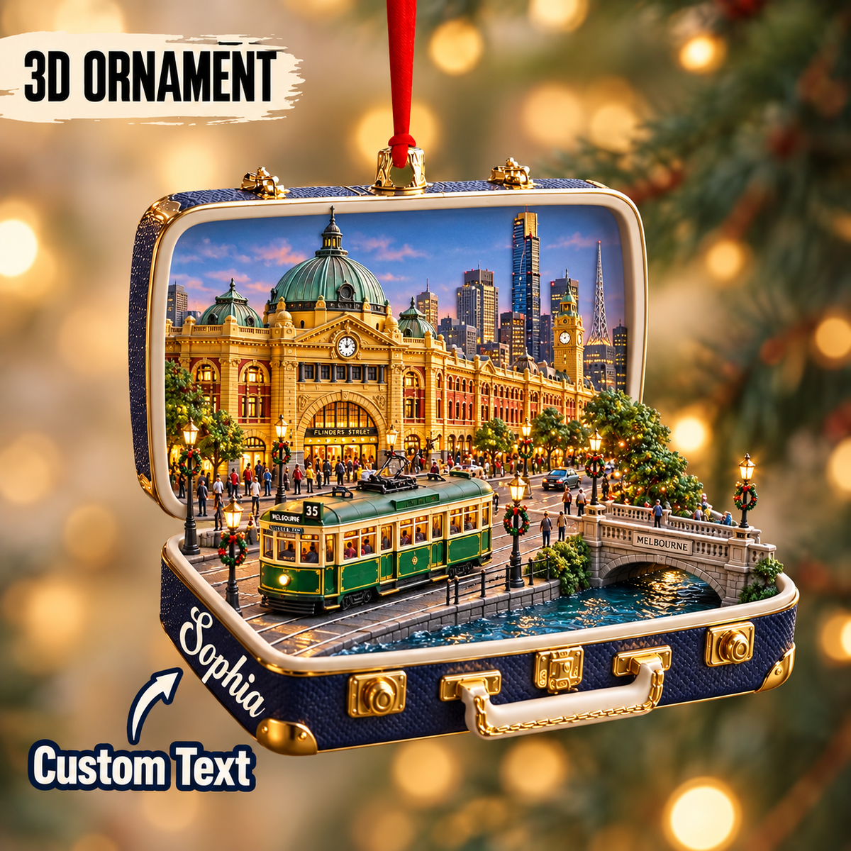 Personalized 3D Melbourne Christmas Suitcase Ornament with Tram – Melbourne Australia Travel Souvenir & Gift for Melbourne Lovers eef273c9-8a6d-4e80-aaf0-65d042350aa8-Melbourne-Christmas-Suitcase-Ornament-with-Tram.png