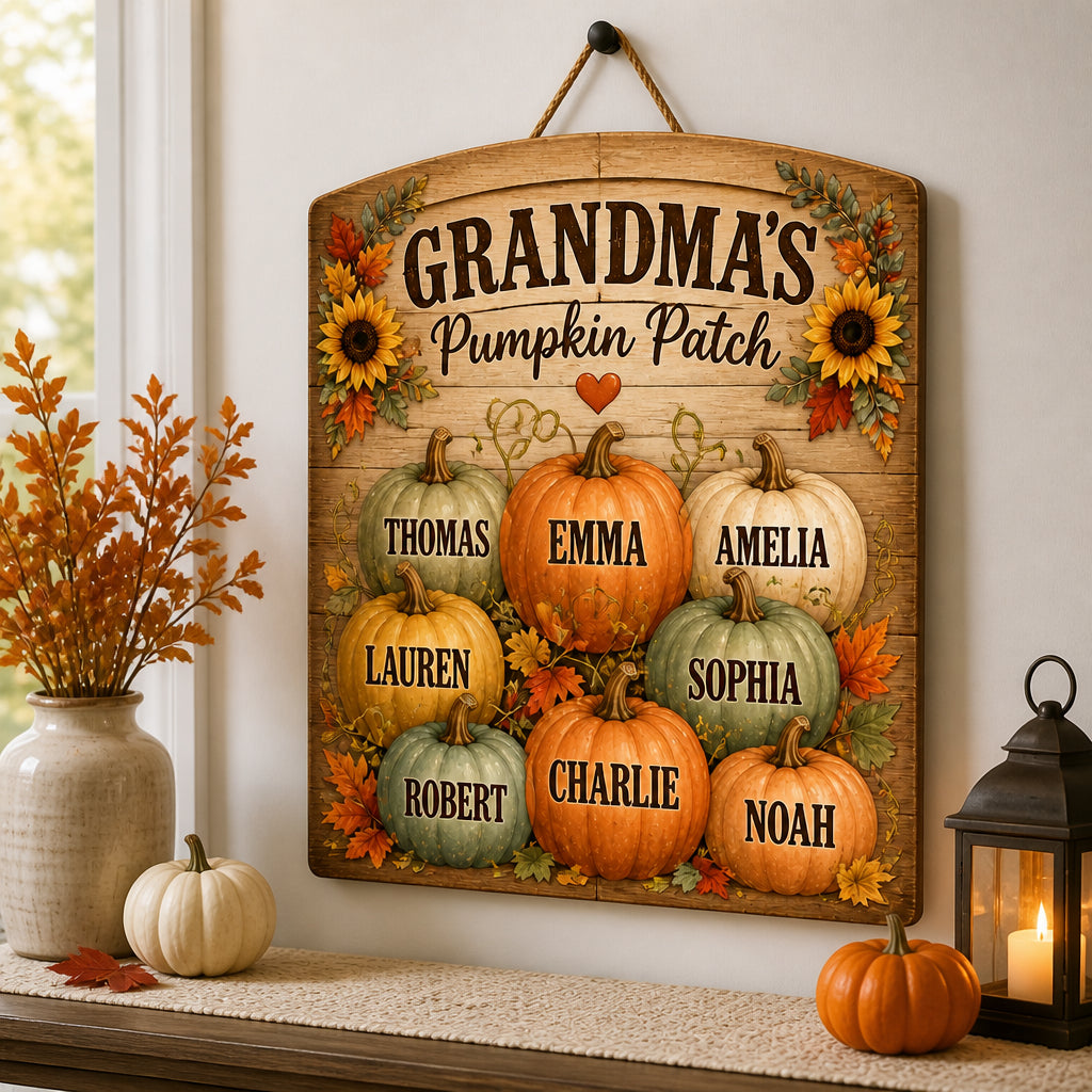 Grandma's Pumpkin Patch – Personalized Wood Sign - Personalized Wood Sign eefa24d2-131b-452f-8845-16439b389dfc.jpg