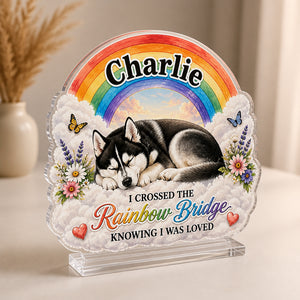 Rainbow Bridge Pet Memorial - Custom Name & Portrait Acrylic Standee - Personalized Acrylic Custom shape Standing 1 layer (FS) eeffa4c3-983d-466b-acf2-d4efda018b7c.jpg
