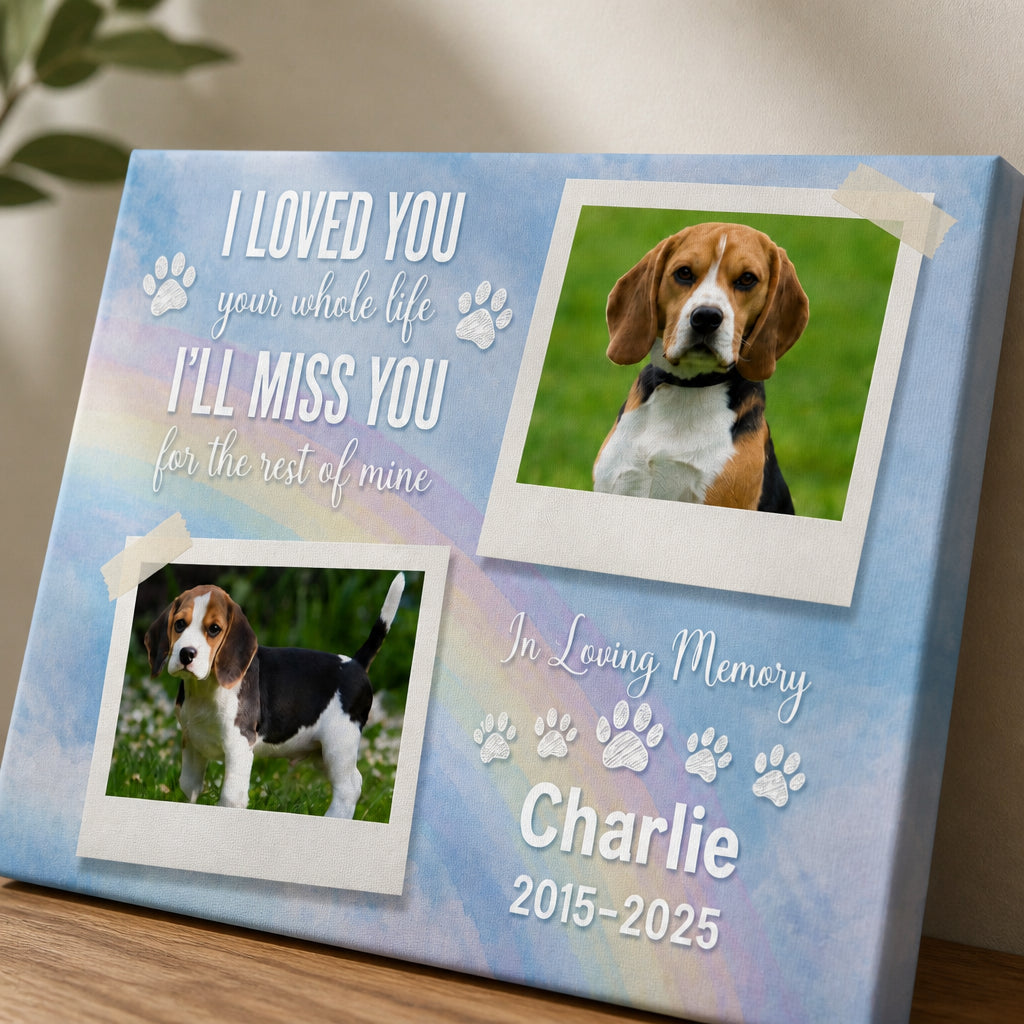 Pet Memorial Canvas – I Loved You, I’ll Miss You – 2 Photos, Name & Years - Personalized Canvas ef2ba05f-c813-4a4a-8d74-b26ed121136e.jpg