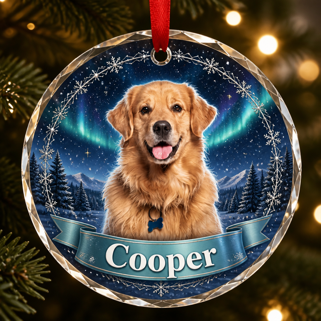 Custom Pet Photo Winter Night Acrylic Ornament - Personalized Transparent Acrylic Ornament ef3f62f5-e6e5-4776-a6e4-51c7ecffab69.png
