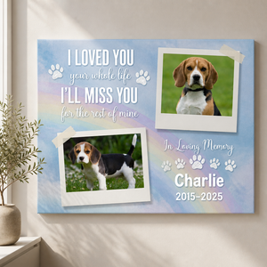 Pet Memorial Canvas – I Loved You, I’ll Miss You – 2 Photos, Name & Years - Personalized Canvas ef50dbf2-1b31-4c17-baaf-e05509346dbd.png