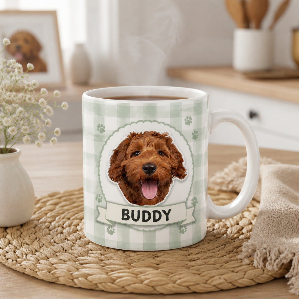 Custom Pet Photo + Name Pastel Badge Mug - Personalized Mug ef538db0-b645-4411-970c-ef57e45b9778.jpg