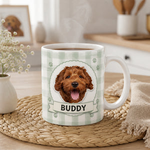 Custom Pet Photo + Name Pastel Badge Mug - Personalized Mug ef538db0-b645-4411-970c-ef57e45b9778.jpg