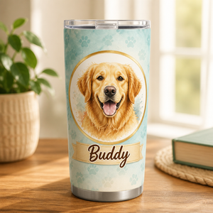 Custom Pet Portrait Name Tumbler — Photo to Watercolor - Personalized Tumbler ef569840-e038-4c65-9bde-5ca33102f20a.png