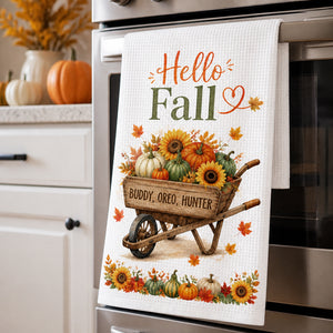Hello Fall Pet Names Kitchen Towel - Personalized Kitchen Towel ef59f836-ec18-4327-b794-fef72d20af0c.jpg