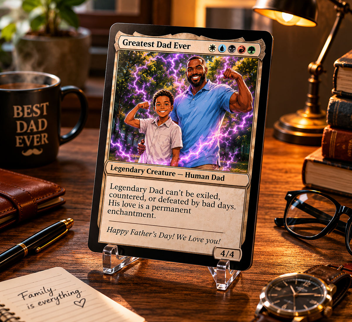Custom MTG, Personalised MTG Card , Father's Day MTG custom card, Christmas MGT Card,Custom Dad MGT Card