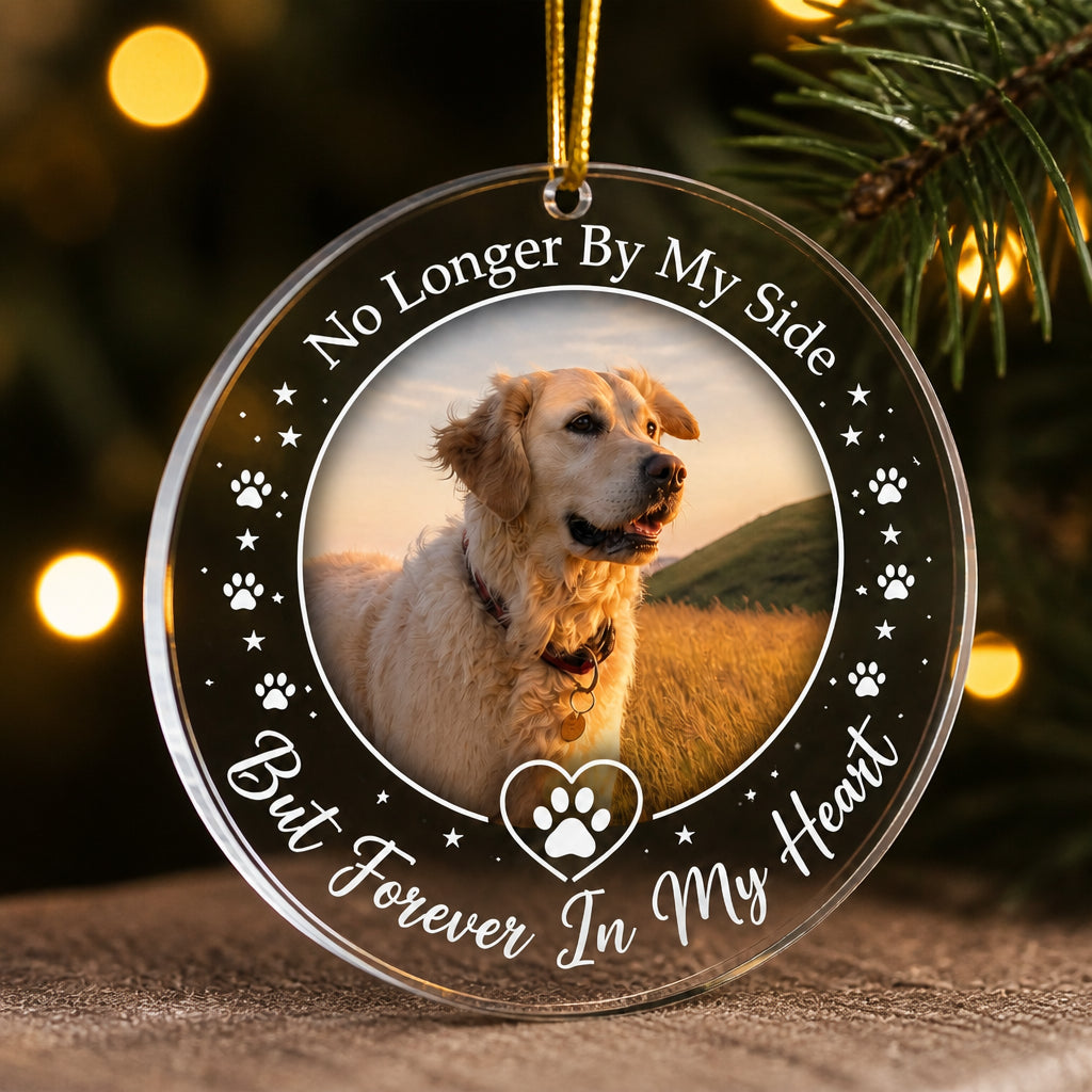 Pet Memorial Photo Ornament - Forever In My Heart - Personalized Transparent Acrylic Ornament ef84a40e-6d43-46aa-9044-0d9e1efd6653.jpg