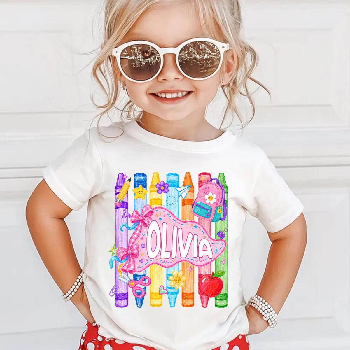 Custom Girls Back to School Shirt, Coquette School Top, Cute Pre K Kindergarten Shirt, First Day Of School Pennant, Kids Name Toddler Tee ef8d29cc-58d2-4190-83fa-f0ee1a98c53b-6.png