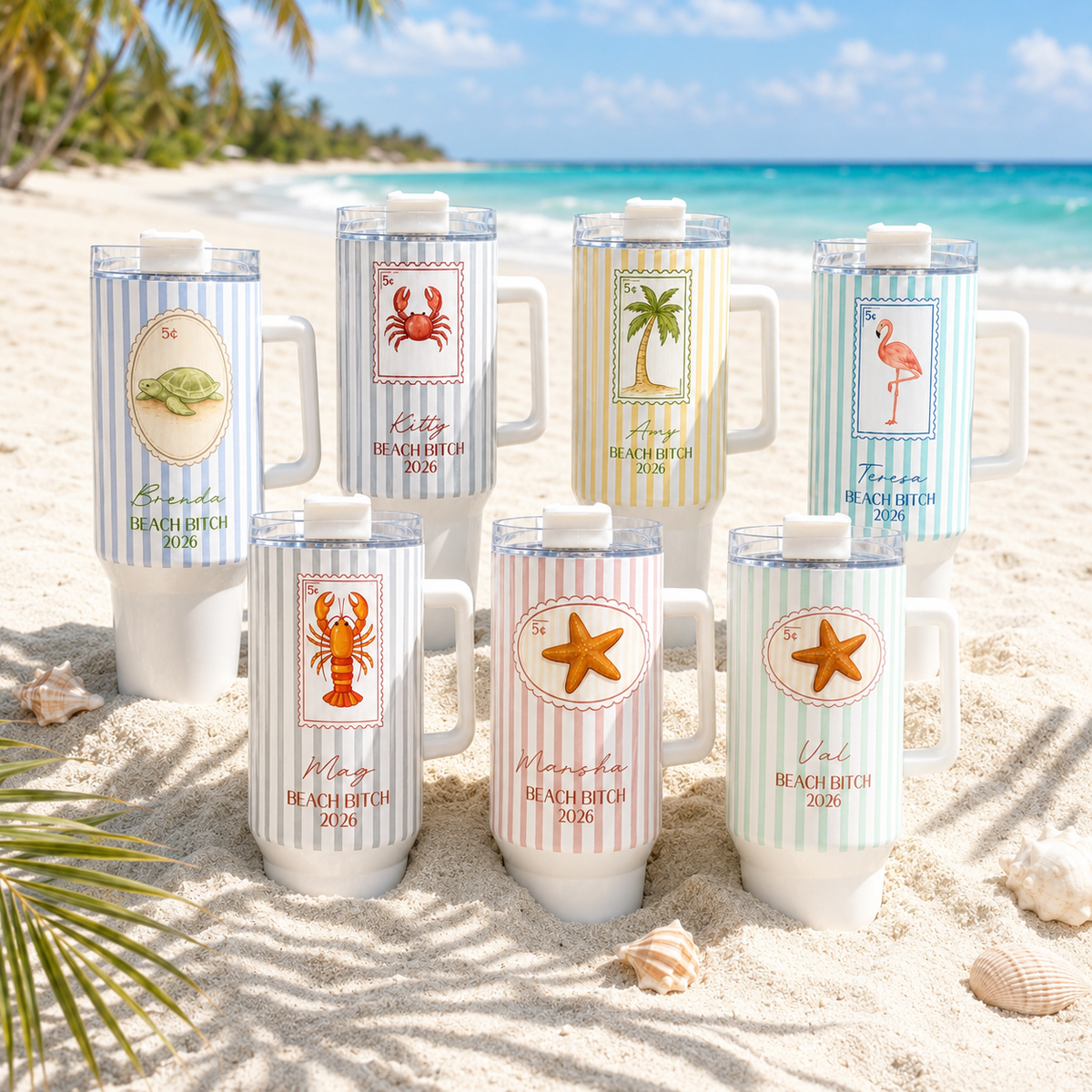 Custom Vacation Tumbler - Personalized Name - Matching Beach Vacation - Spring Break - Bachelorette Girls Trip 40oz Stainless Steel Tumbler ef957088-45b4-4f11-ac6b-7f96cda09b63-banner-1.png