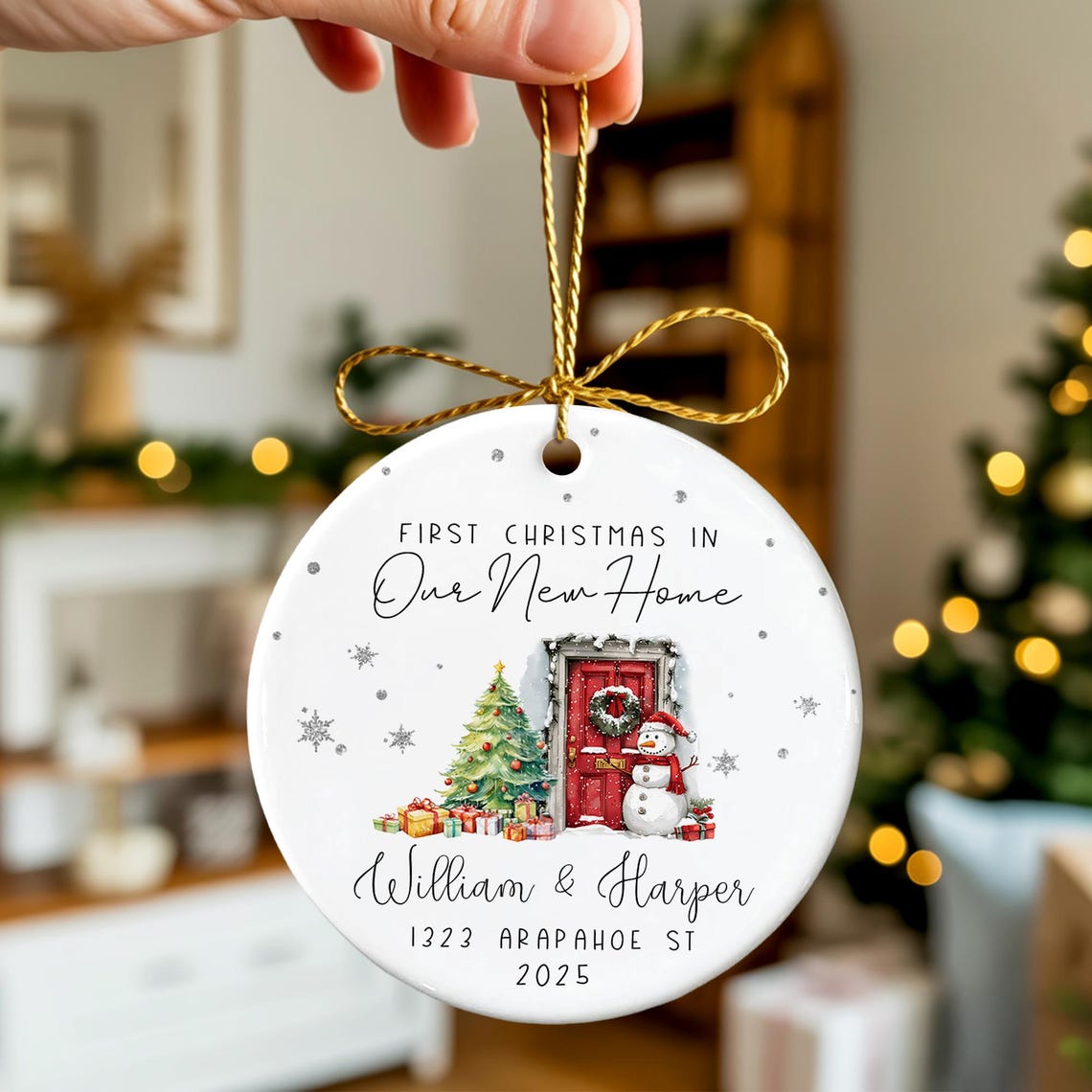 First Christmas In New Home Ornament, Custom Couple Name with Address Housewarming Keepsake ef9a2fa9-173c-4593-b1f5-058fe84c27b5-8.jpg