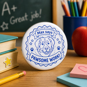 Pet Portrait Teacher Praise Pin — “Name says Pawsome Work!” - Personalized Custom Pin Buttons efa1db95-06ed-453b-8976-97033d6b236f.jpg