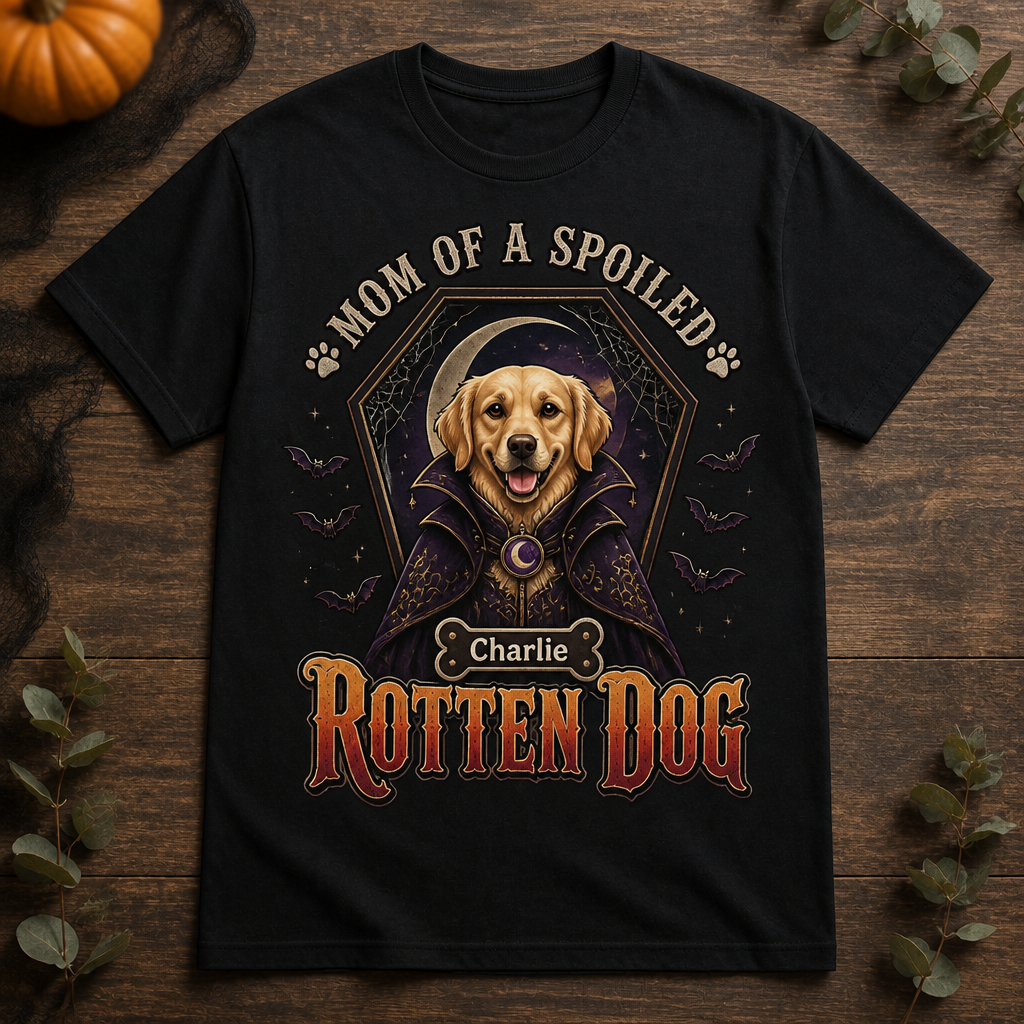 Mom of a Spoiled Rotten Dog – Custom Pet Portrait Tee - Personalized T-shirt efa82333-81aa-4f6a-bc92-c399a555e40a.png