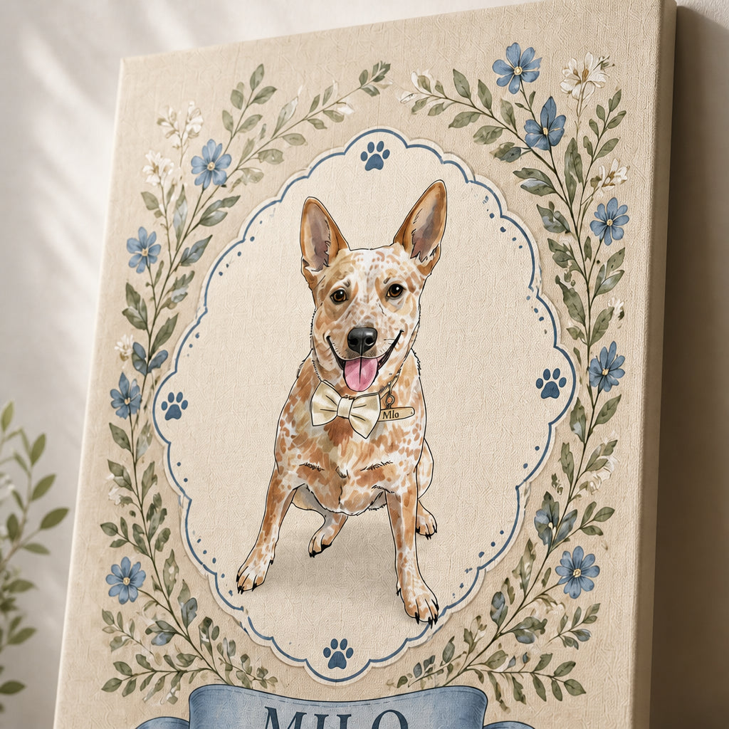 Vintage Botanical Pet Portrait Canvas – Photo Upload - Personalized Canvas efbeb1b3-d297-4c21-8c8b-2a347e296b2a.jpg