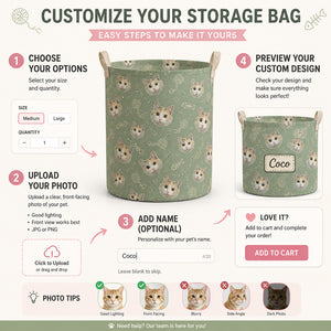 Custom Pet Face Storage Bag – Fishbone Toss Pattern - Personalized Storage Bag efcb350f-3583-4c10-8c63-30f027d64341.jpg