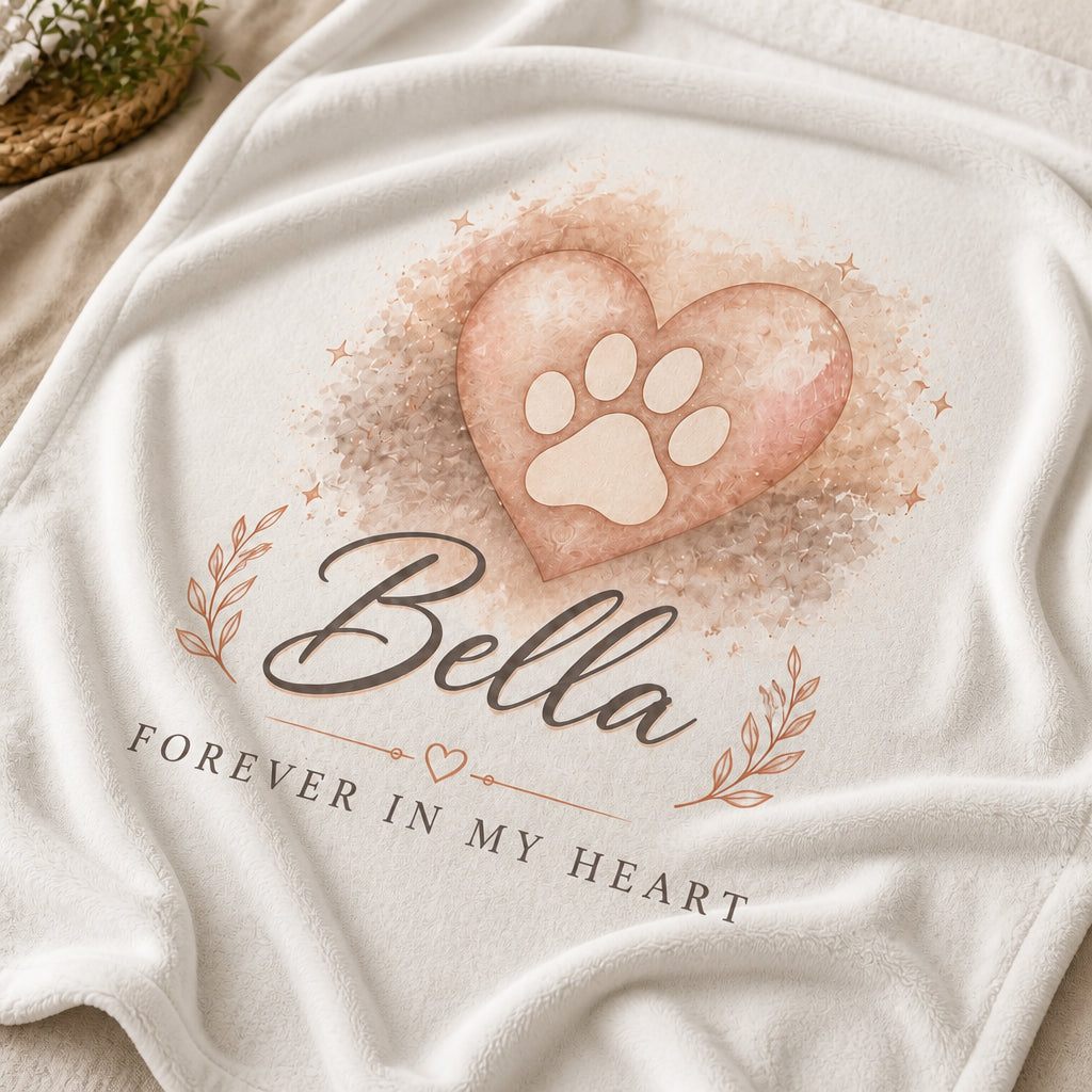 Pet Memorial Name Blanket – Forever in My Heart - Personalized Blanket efd66fbf-12a6-44f5-baa2-08678a285dee.jpg