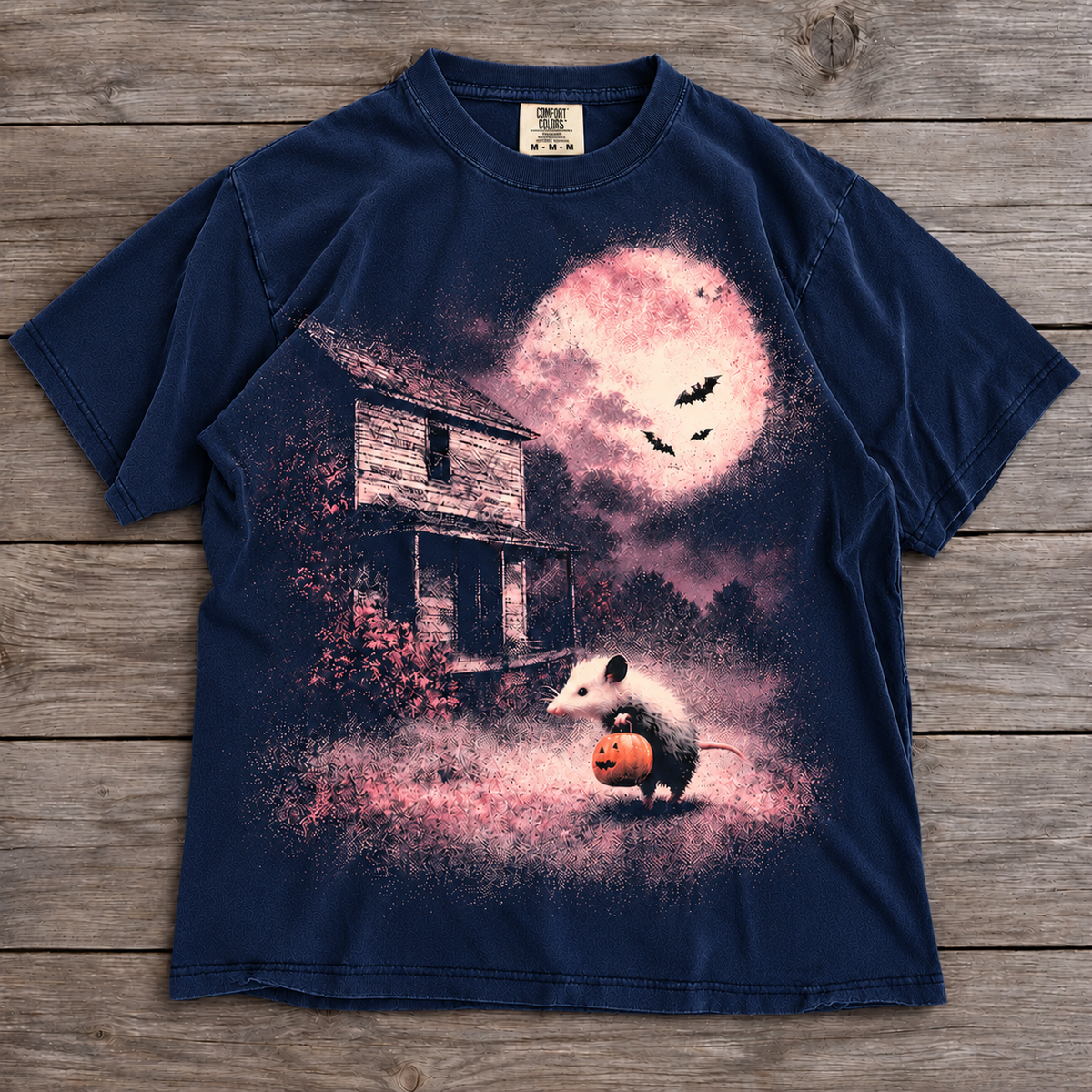 Possum After Dark Halloween T-Shirt – Funny Spooky Opossum Pumpkin Graphic Tee, Haunted House Moonlight Shirt for Weird & Wild Halloween Lovers eff7610b-14d0-4712-aeaa-d2c96e68390e-chu-t-xanh.png