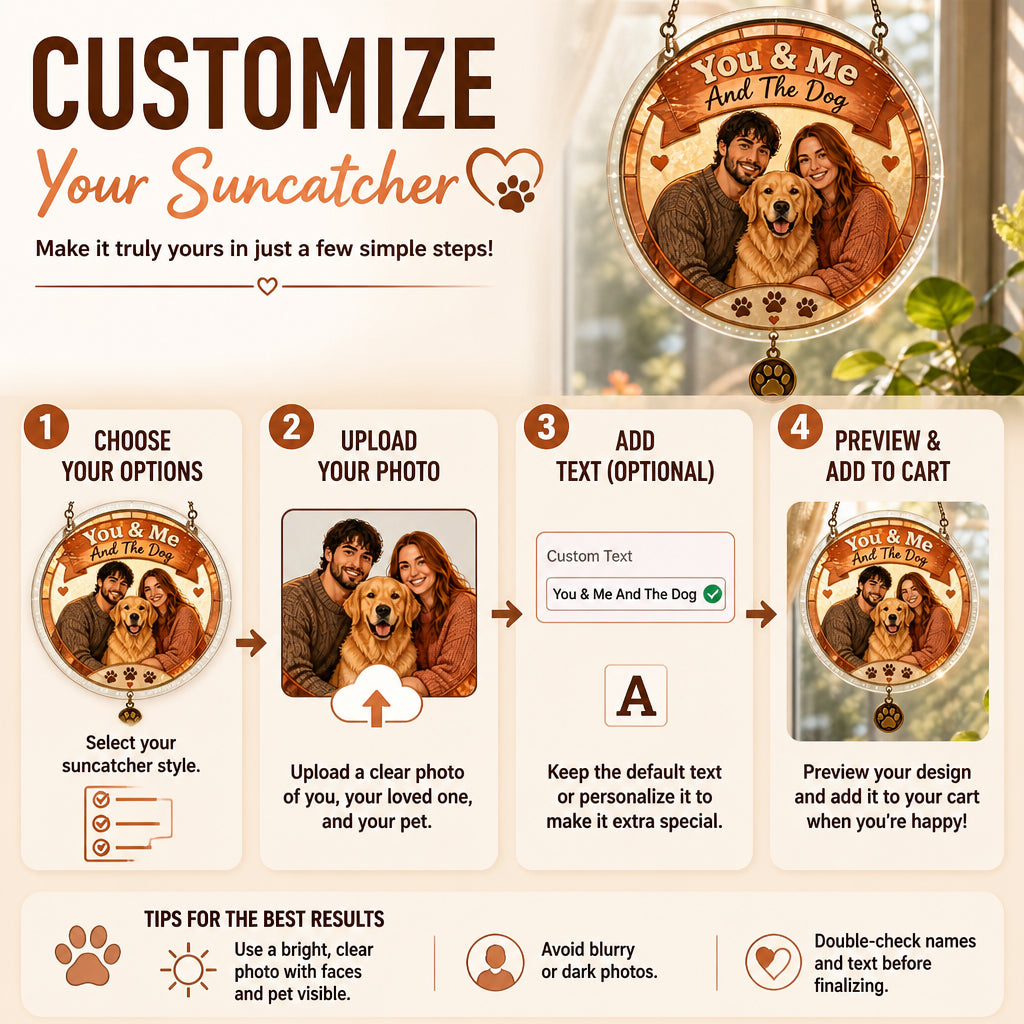 You & Me And The Dog – Custom Couple & Pet Portrait Campfire Mug - Personalized 1 Layered Suncatcher with Charm effb9a0e-2e6a-4427-b7bc-6a46877f326e.jpg