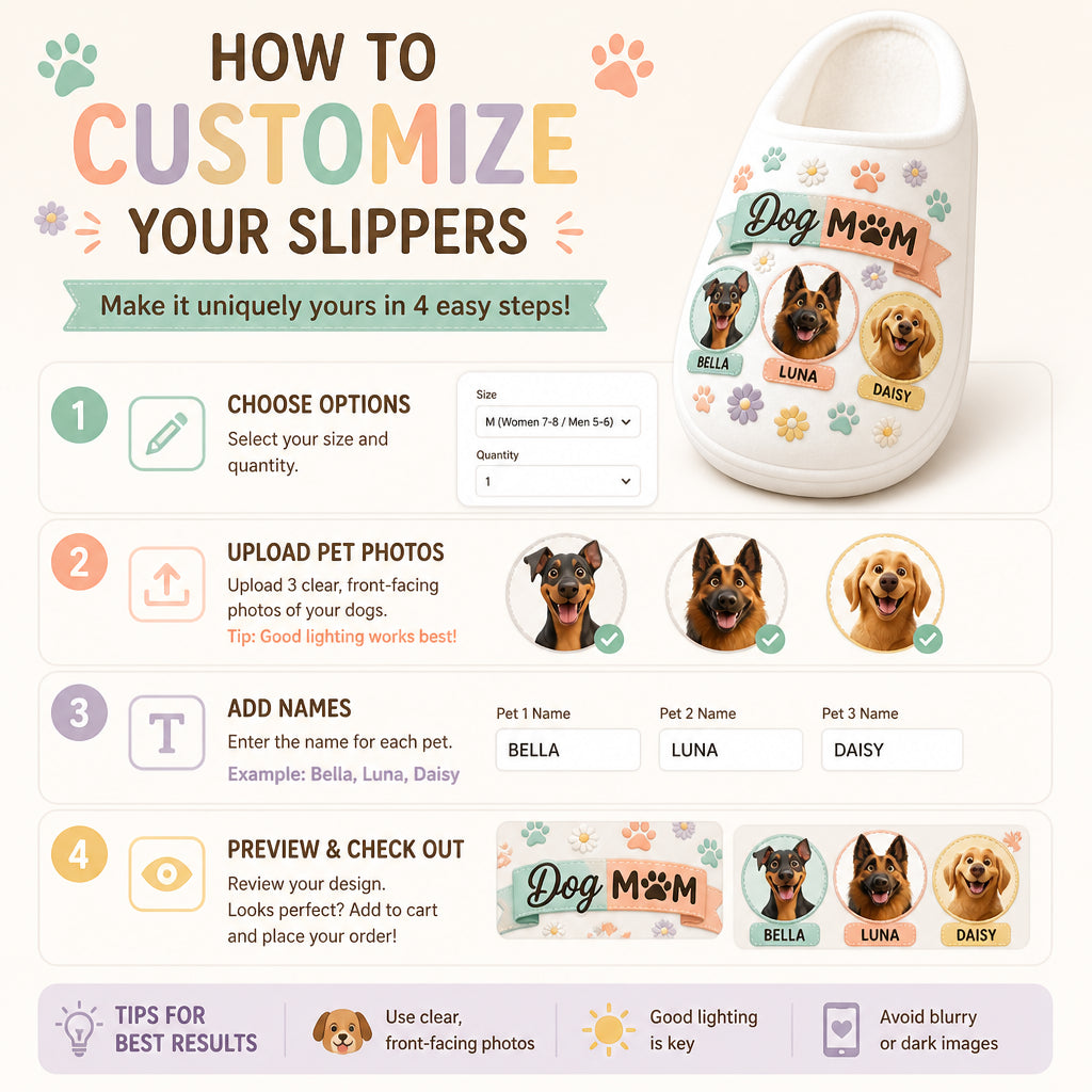 Dog Mom Custom Pet Portrait Fleece Slippers - Personalized Fleece Slipper f011b19d-9acc-48c0-9244-98647c15746e.jpg