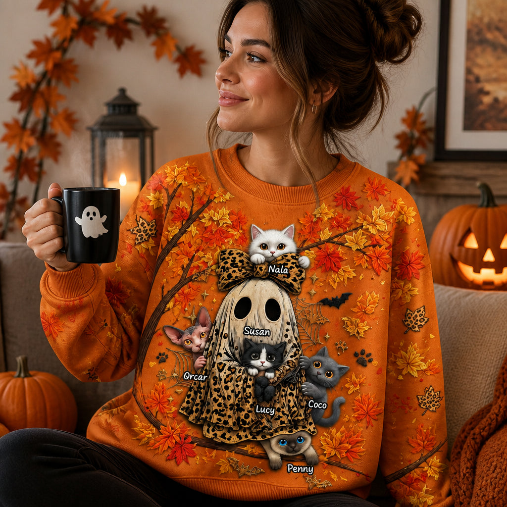Halloween Ghost & Cats Fall Sweatshirt – Custom Pet Portraits - Personalized Sweatshirt f01b3150-f366-4f80-968d-474e4bd7680c.jpg