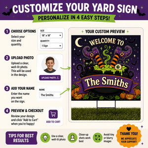 Halloween Cauldron Welcome Yard Sign – Custom Family Name - Personalized Yard Sign f025df06-522e-477b-b3f8-57e93dd22473.jpg