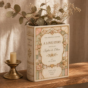 Custom Toile De Jouy Ceramic Book Vase, Personalised Wedding Gift for Couple, Bridal Shower Gift, Engagement, Wedding Gift, Bridesmaid Gift f048bd69-4d33-43f8-9411-09a8b141d61d-4.jpg