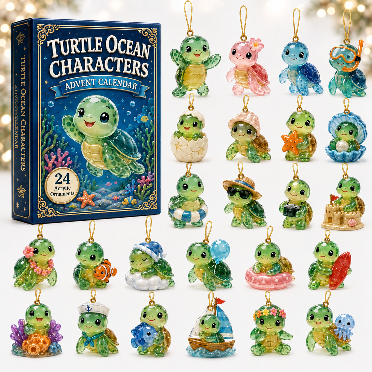 Turtle Ocean Characters Advent Calendar 2026 - 24-Day Festive Countdown, Acrylic Charms Blind Box - Gift For Animal Lovers f04b32d9-8c47-468e-8dcd-3ac8b685d7f0-turtle-ocean-box-charms.png