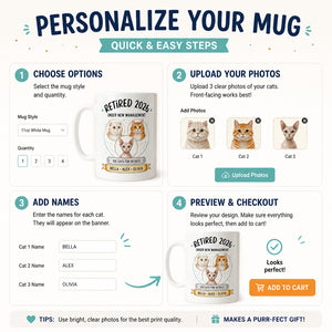 Retired {Year} Under New Management – Custom Cats Photo Mug - Personalized Mug f07327e4-afc3-4111-b269-69590ebc1f69.jpg