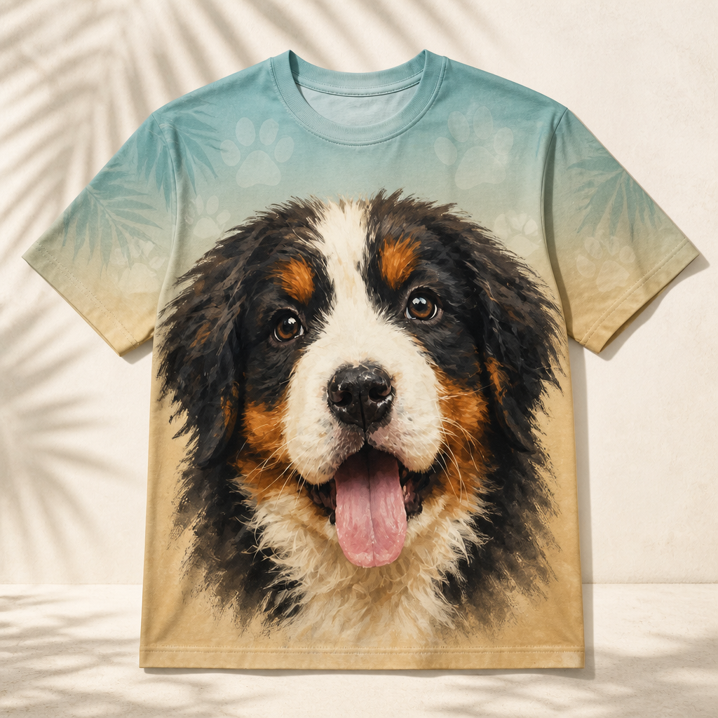 Playful Pup Portrait All-Over Print Tee - T-Shirt - All over printed f09091db-64ac-41ca-bad1-37ec538877d4.png
