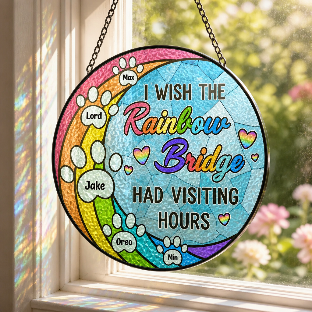 Rainbow Bridge Visiting Hours Suncatcher – Personalized Pet Names - Personalized Suncatcher Stained Glass f0951181-f21e-4504-af88-1726972d3633.png